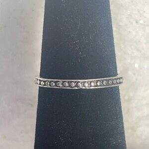 Delicate Silver Tone Band Ring